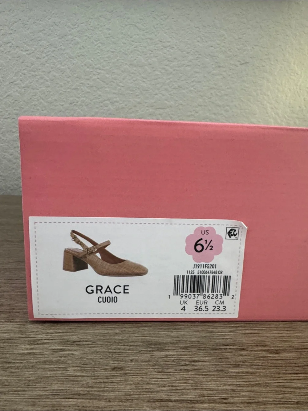Woven Mary Jane Block Heel in Brown